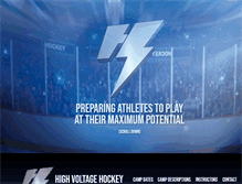 Tablet Screenshot of highvoltagehockey.com